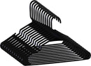 Zoyer Standard Plastic Hangers - Durable and Strong - Black (50)