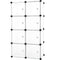 C&AHOME 8 Cube Storage Organizer Toy Rack Cabinet Wardrobe DIY Black Closet with White Doors