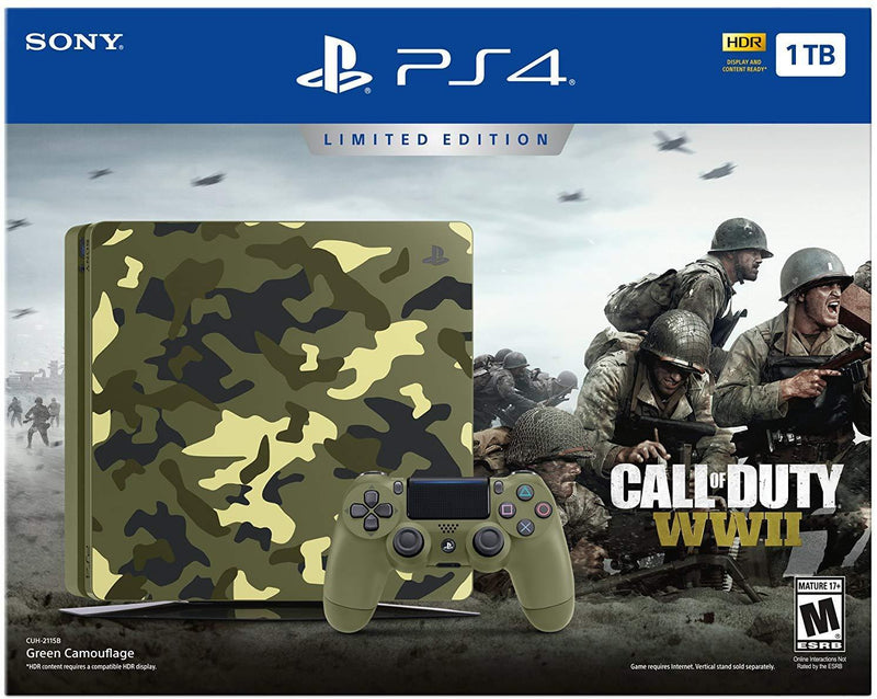 PlayStation 4 Slim 1TB Limited Edition Console - Call of Duty WWII Bundle [Discontinued]