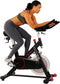 Sunny Health & Fitness Magnetic Belt Drive Indoor Cycling Bike with 44 lb Flywheel and Large Device Holder