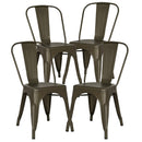 POLY & BARK EM-112-BLK-X4 Trattoria Side Chair in Black (Set of 4)