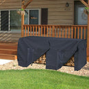 Pinty Firewood Log Rack Cover 8 Feet 600D Oxford Cloth Outdoor Use Waterproof (Rack Cover Black)