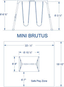 Backyard Discovery Mini Brutus Heavy Duty Metal A-Frame Swing Set