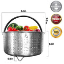 The Tinker Mart - 6qt & 8qt Instant Pot Accessories - Stainless Steel Steamer Basket for InstaPot 6 Quart & 8 Quart Pressure Cooker - Fits IP Insta Pot 6 qt & 8 qt - 6Quart & 8Quart Insert