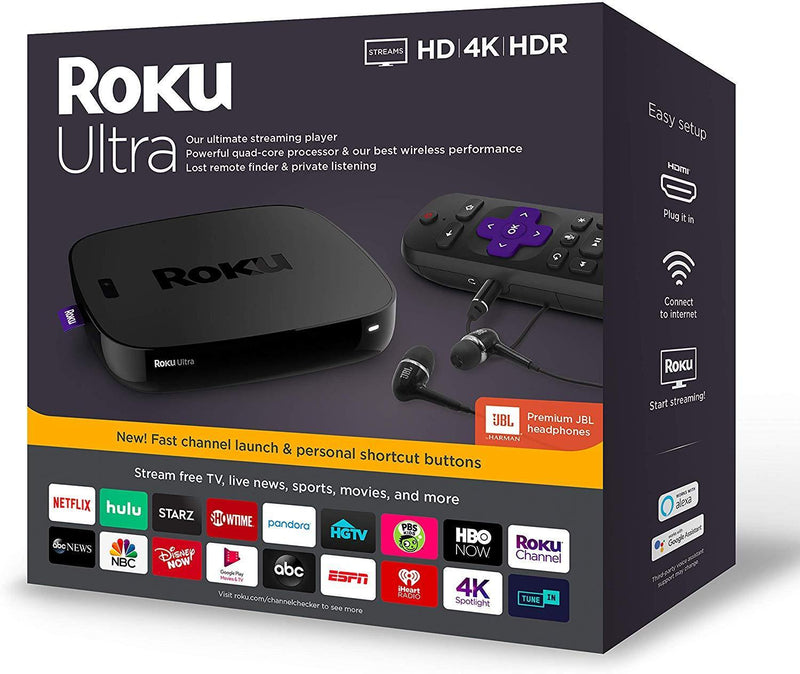 Roku Ultra | Streaming Media Player 4K/HD/HDR with Premium JBL Headphones 2019