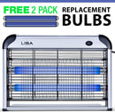 Bug Zapper Electric Indoor Insect Killer Mosquito, Bug, Fly Killer - Powerful 2800V Grid 20W Bulbs - 2-Pack Replacement Bulbs Included by LiBa