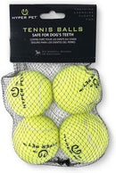 Hyper Pet Tennis Balls for Dogs, Pet Safe Dog Toys for Exercise and Training, Pack of 4, Green