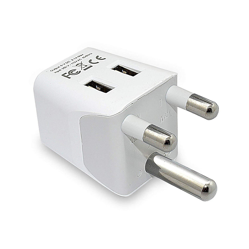 Ceptics CTU-16 USA to Australia, New Zealand, China Travel Adapter Plug with Dual USB - Type I - Dual Inputs - Ultra Compact