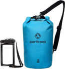 Earth Pak -Waterproof Dry Bag - Roll Top Dry Compression Sack Keeps Gear Dry for Kayaking, Beach, Rafting, Boating, Hiking, Camping and Fishing with Waterproof Phone Case