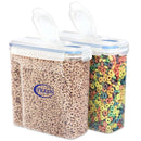 Cereal Food Storage Containers by Teja’s - Airtight Plastic Dry Food Storage Savers for Sugar, pulses, Nuts, Snacks with BPA Free 4 Side Locking System