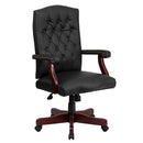 Flash Furniture Bomber Brown Classic Executive Swivel Office Chair with Arms