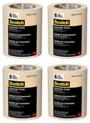 Scotch Contractor Grade Masking Tape, 0.94 inches x 60.1 yards (360 yards total), 2020, 6 Rolls