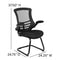 Flash Furniture Mid-Back Black Mesh Swivel Ergonomic Task Office Chair with Flip-Up Arms - BL-X-5M-BK-GG