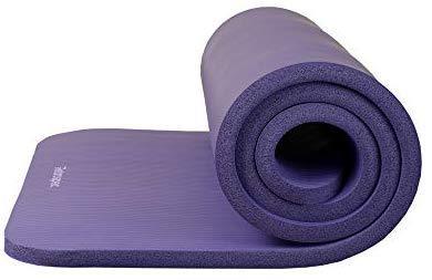 Retrospec Solana Yoga Mat 1" w/ Nylon Strap for Men & Women - Non Slip Exercise Mat for Yoga, Pilates, Stretching, Floor & Fitness Workouts