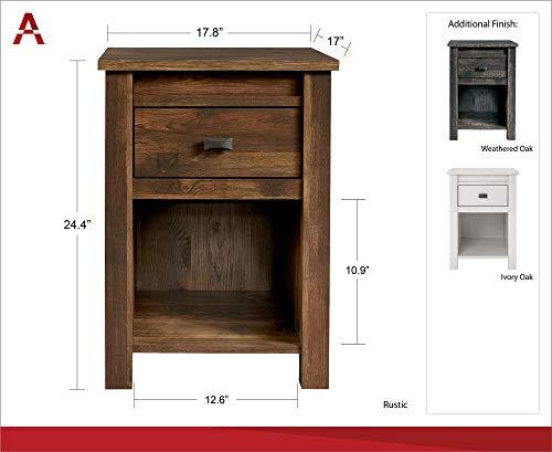 Ameriwood Home  Farmington Night Stand, Rustic ,Small, Century Barn Pine - 5683215PCOM