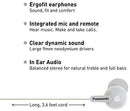 Panasonic ErgoFit In-Ear Earbud Headphones RP-HJE120-K (Black) Dynamic Crystal Clear Sound, Ergonomic Comfort-Fit