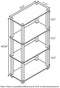 Furinno (99557BK/GY) Turn-N-Tube 4-Tier Multipurpose Shelf Display Rack - Black/Grey