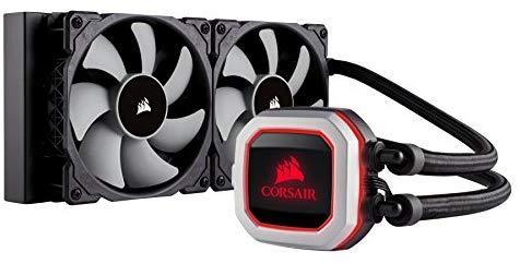 CORSAIR HYDRO Series H115i PRO RGB AIO Liquid CPU Cooler,280mm, Dual ML140 PWM Fans, Intel 115x/2066, AMD AM4