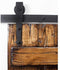 ZEKOO Rustic 6 FT by Pass Barn Doors Hardware Sliding Black Steel Big Wheel Roller Track for Double Wooden Doors