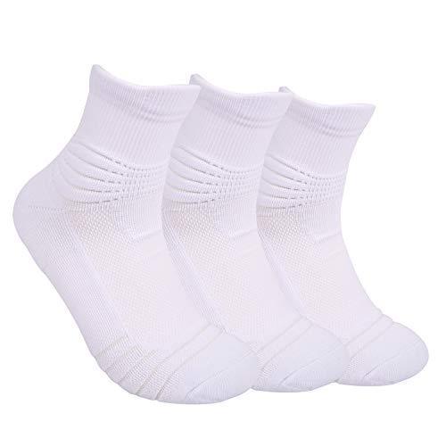 DISILE Elite Basketball Socks, Cushioned Dri-Fit Athletic Crew Socks - Thick Sports Socks For Men & Women