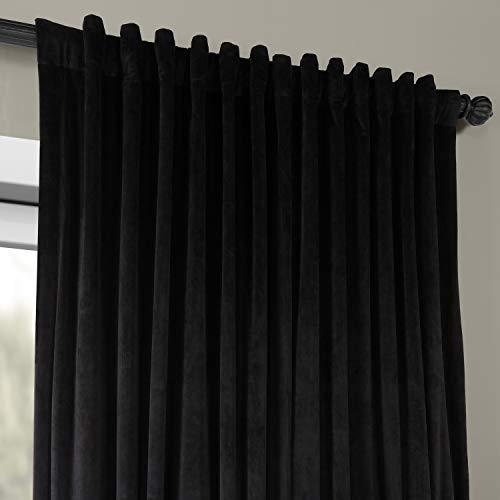 Half Price Drapes VPCH-VET1211-84 Signature Doublewide Blackout Velvet Curtain, Amber Gold, 100 X 84