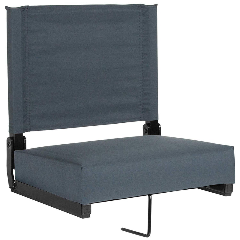 Flash Furniture Grandstand Comfort Seats by Flash with Ultra-Padded Seat in Black