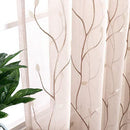 2 Panel Sheer Curtains White 84 inch Living Room Drapes Window Curtain Voile Sheers Linen Textured