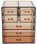 Sorbus Cosmetics Makeup and Jewelry Big Storage Display-Stylish Vanity, Bathroom Case, 4 Large, 2 Small Drawers, Clear