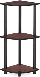 Furinno Turn-N-Tube 5 Tier Corner Display Rack Multipurpose Shelving Unit, Columbia Walnut/Black