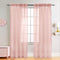 2 Panel Sheer Curtains White 84 inch Living Room Drapes Window Curtain Voile Sheers Linen Textured