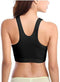 Women's Zip Front Sports Bra Wireless Post-Surgery Bra Active Yoga Sports Bras