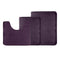 Clara Clark 2-Pack Bath Mat Set – Large and Small Bathroom Rug Set, Absorbent Memory Foam Bath Rugs, Non-Slip, Thick, Cozy Velvet Microfiber Bathrug, Plush Shower, Toilet Floor Bathmats Carpet, Black