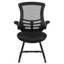 Flash Furniture Mid-Back Black Mesh Swivel Ergonomic Task Office Chair with Flip-Up Arms - BL-X-5M-BK-GG