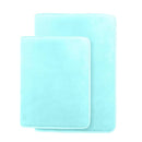 Clara Clark 2-Pack Bath Mat Set – Large and Small Bathroom Rug Set, Absorbent Memory Foam Bath Rugs, Non-Slip, Thick, Cozy Velvet Microfiber Bathrug, Plush Shower, Toilet Floor Bathmats Carpet, Black