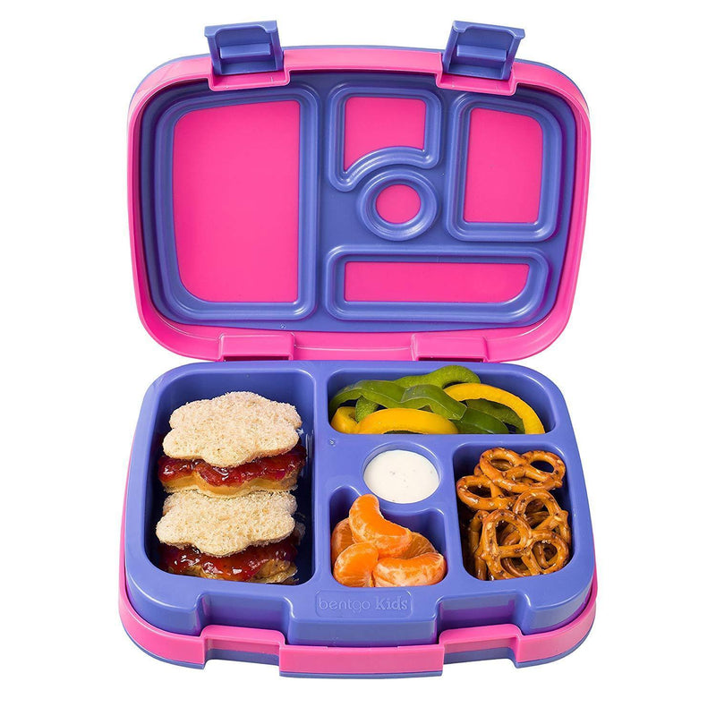 Bentgo Kids Brights – Leak-Proof, 5-Compartment Bento-Style Kids Lunch Box – Ideal Portion Sizes for Ages 3 to 7 – BPA-Free and Food-Safe Materials (Citrus Yellow)