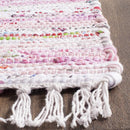 PAGISOFE Rag Rug Collection RAR125E Hand Woven Light Pink and Multi Cotton Area Rug (5' x 7')