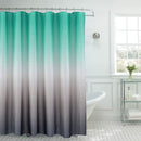 Creative Home Ideas Ombre Textured Shower Curtain with Beaded Rings, Dark Grey