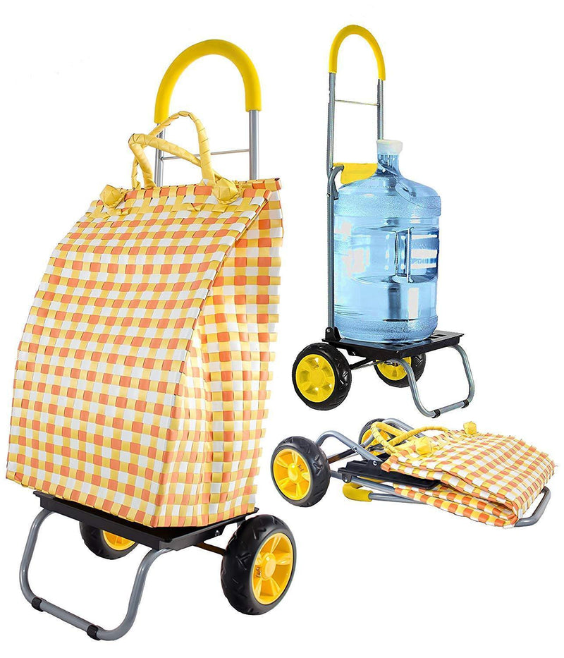 Trolley Dolly, Black Shopping Grocery Foldable Cart