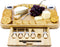 Home Perspective Extra Large Bamboo Cheese Board and Knife Set - Charcuterie Platter Tray Holds 6 Knives, 4 Forks and 2 Ceramic Cups with New Magnetic tray