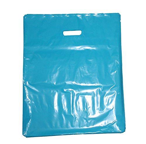 100 Extra Durable 2.5mil 12x15 Clear Merchandise bags Die Cut Handle-Semi-Glossy finish-Anti-Stretch. For Retail store plastic bags, Party favors, Handouts and more by Best Choice (Clear)