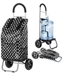 Trolley Dolly, Black Shopping Grocery Foldable Cart