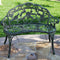 Belleze Antique Designed Rose Style Outdoor Patio Park Garden Bench Bronze Love Seat Cast Iron Backyard Porch Home Pool