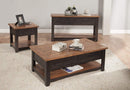 Martin Svensson Home Rustic Coffee Table, Antique Black and Honey Tobacco