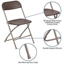 Flash Furniture 10 Pk. HERCULES Series 650 lb. Capacity Premium White Plastic Folding Chair