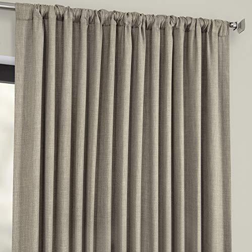 HPD Half Price Drapes BOCH-LN1857-84-DW Faux Linen Extra Wide Blackout Room Darkening Curtain, 100 X 84, Oatmeal