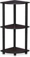 Furinno Turn-N-Tube 5 Tier Corner Display Rack Multipurpose Shelving Unit, Columbia Walnut/Black