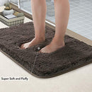 Office Marshal Bathroom Runner Rug Bath Mat 59"x20" Non-Slip Soft Long Shower Rug Plush Microfiber Water Absorbent Carpet Thick Shaggy Luxury Floor Mats, Machine Washable, White