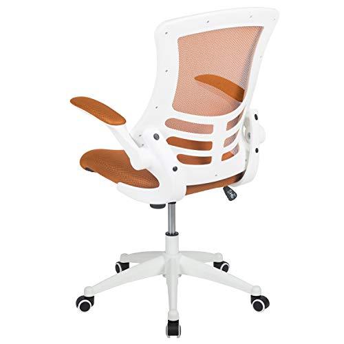 Flash Furniture Mid-Back Black Mesh Swivel Ergonomic Task Office Chair with Flip-Up Arms - BL-X-5M-BK-GG