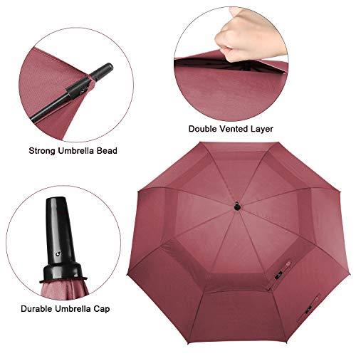 Prospo Golf Umbrella 62/68 inch Large Heavy Duty Automatic Open Windproof Double Canopy Oversized Stick Vented Umbrellas