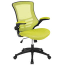 Flash Furniture Mid-Back Black Mesh Swivel Ergonomic Task Office Chair with Flip-Up Arms - BL-X-5M-BK-GG